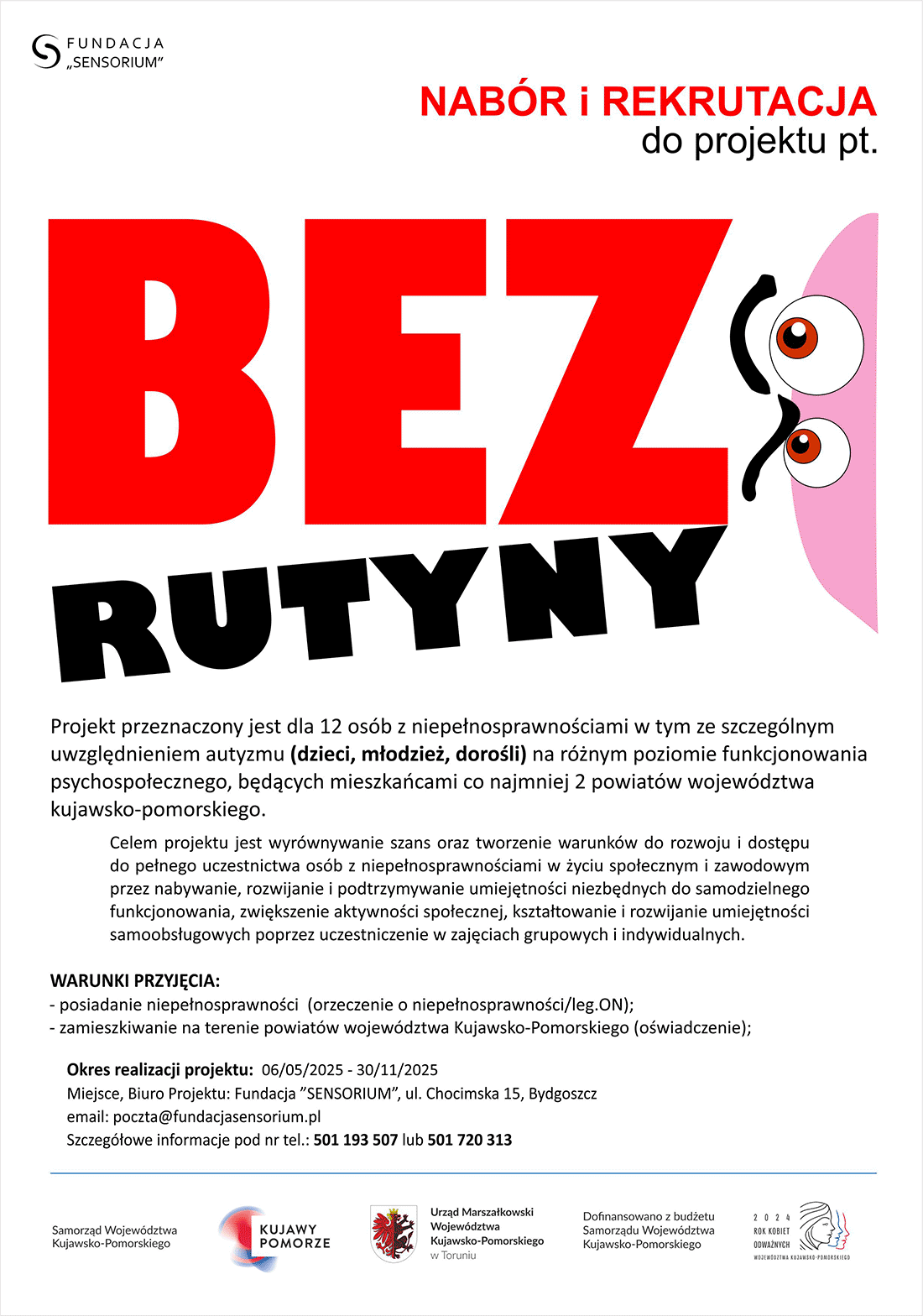 "Bez Rutyny" - plakat - projekt