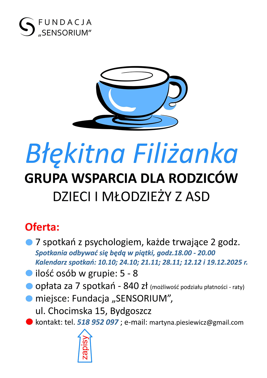 "Błękitna filiżanka" - plakat